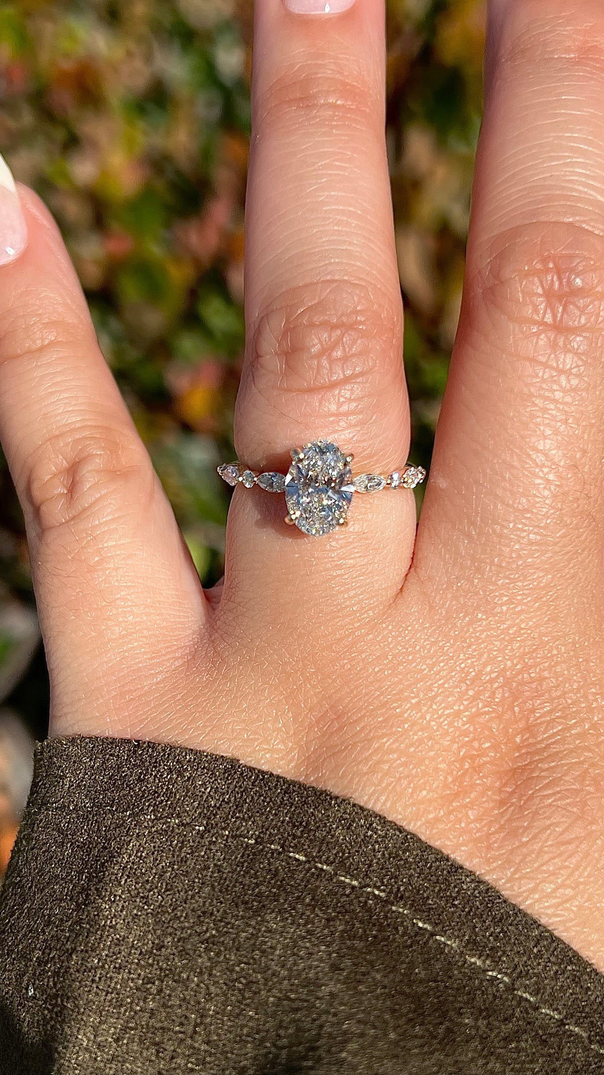 Myra 1.91ct E-VS1 Oval Cut Lab Grown Diamond Engagement Ring 14K Gold