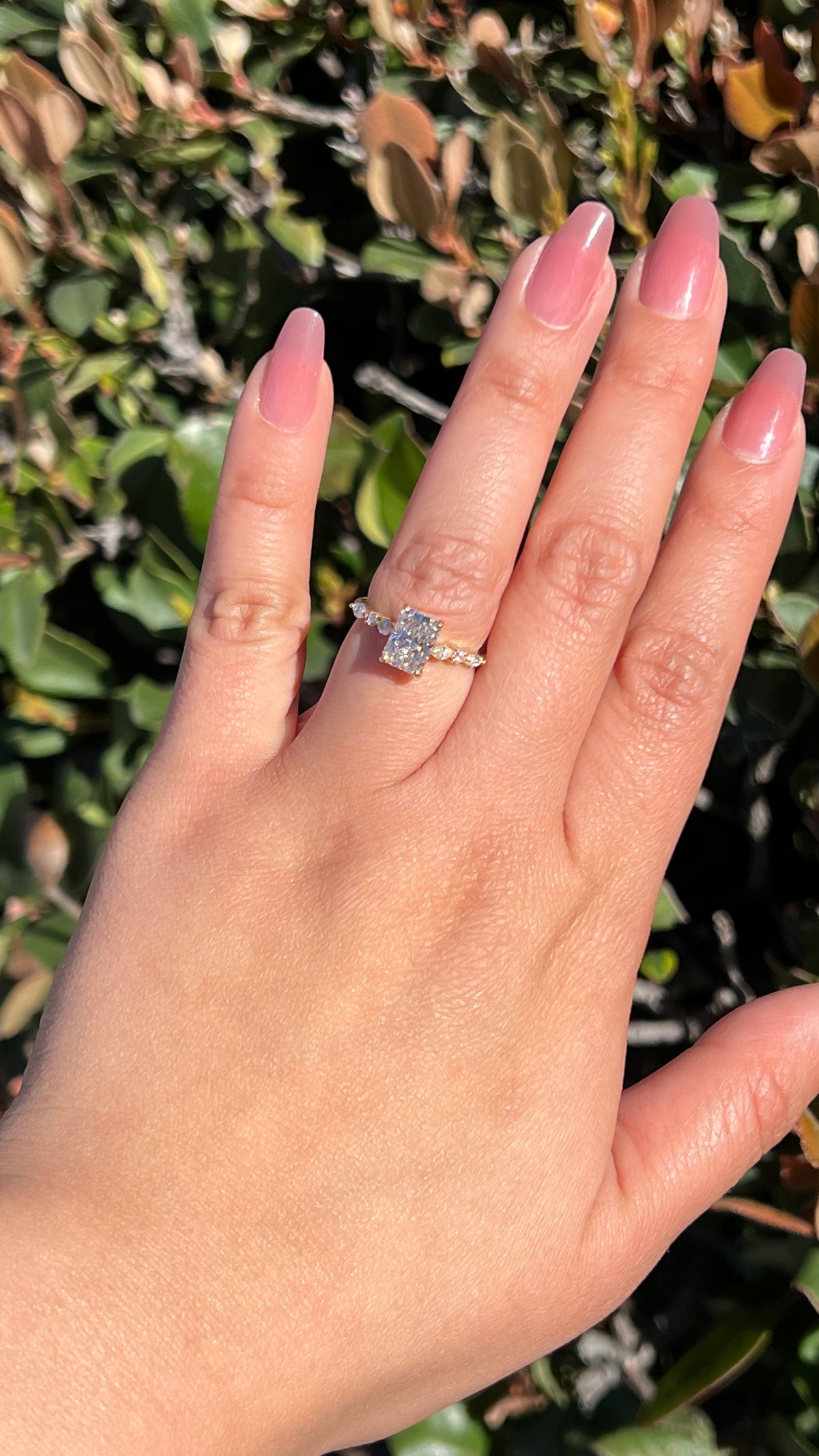 Mina 1.39ct F-VS1 Radiant Cut Lab Grown Diamond Engagement Ring 14K Gold