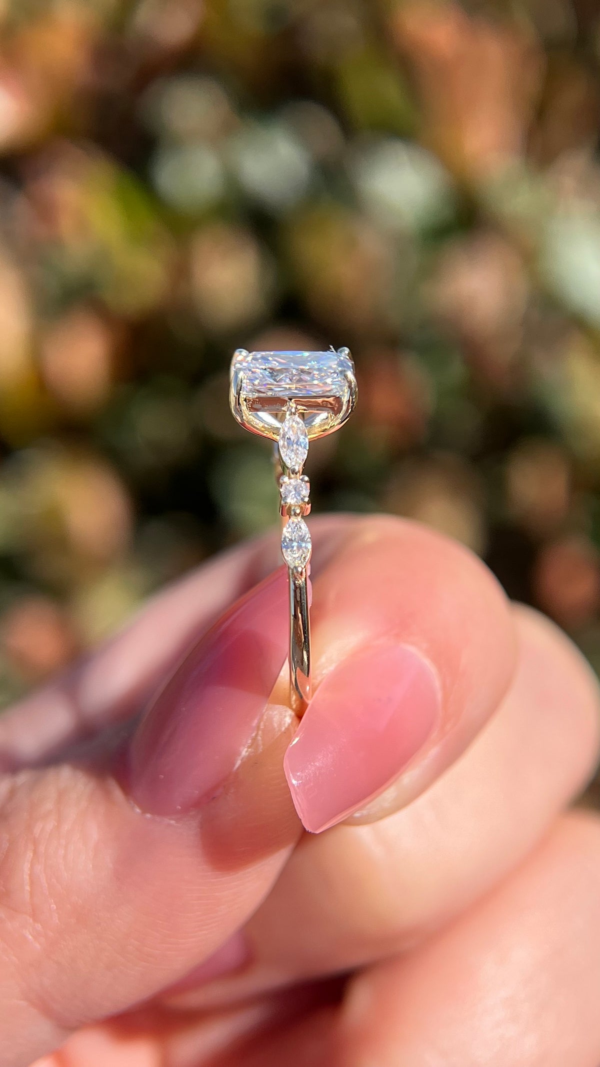 Mina 1.39ct F-VS1 Radiant Cut Lab Grown Diamond Engagement Ring 14K Gold