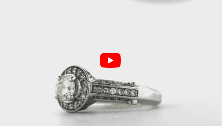 Diamond Engagement Ring 1.35 ct tw 14K White Gold DENG056 - NorthandSouthJewelry