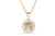 1.89 CT Opal Diamond Pendant 0.27 CT TW 14K Rose Gold OPEN002 - NorthandSouthJewelry