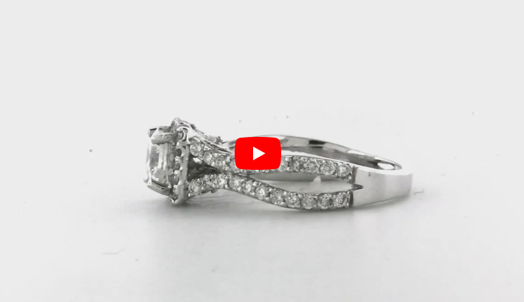Diamond Engagement Ring 2.36 ct tw 14K White Gold DENG013 - NorthandSouthJewelry