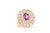 1.89 CT Oval Pink Sapphire Diamond Ring 0.76 CT TW 14K Rose Gold PSR003 - NorthandSouthJewelry