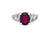 2.74 CT Oval Pink Tourmaline Diamond Ring 0.56 CT TW 14K White Gold PTR006 - NorthandSouthJewelry
