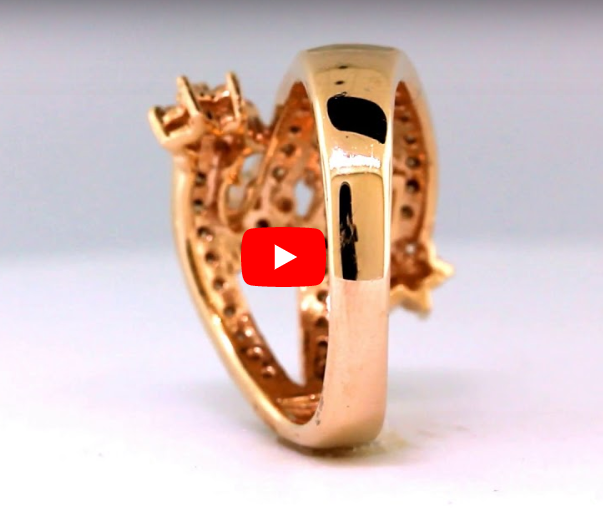 Chocolate Diamond Band 0.85 ct tw Round-Cut 14K Rose Gold BAN052 - NorthandSouthJewelry