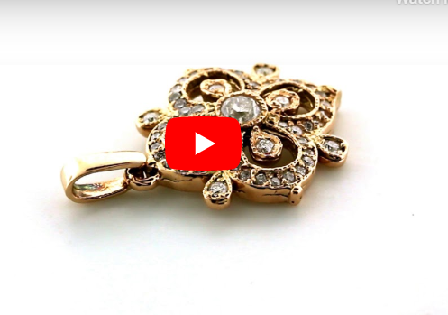 Diamond Pendant 0.68 CT TW 14K Rose Gold DPEN043 - NorthandSouthJewelry