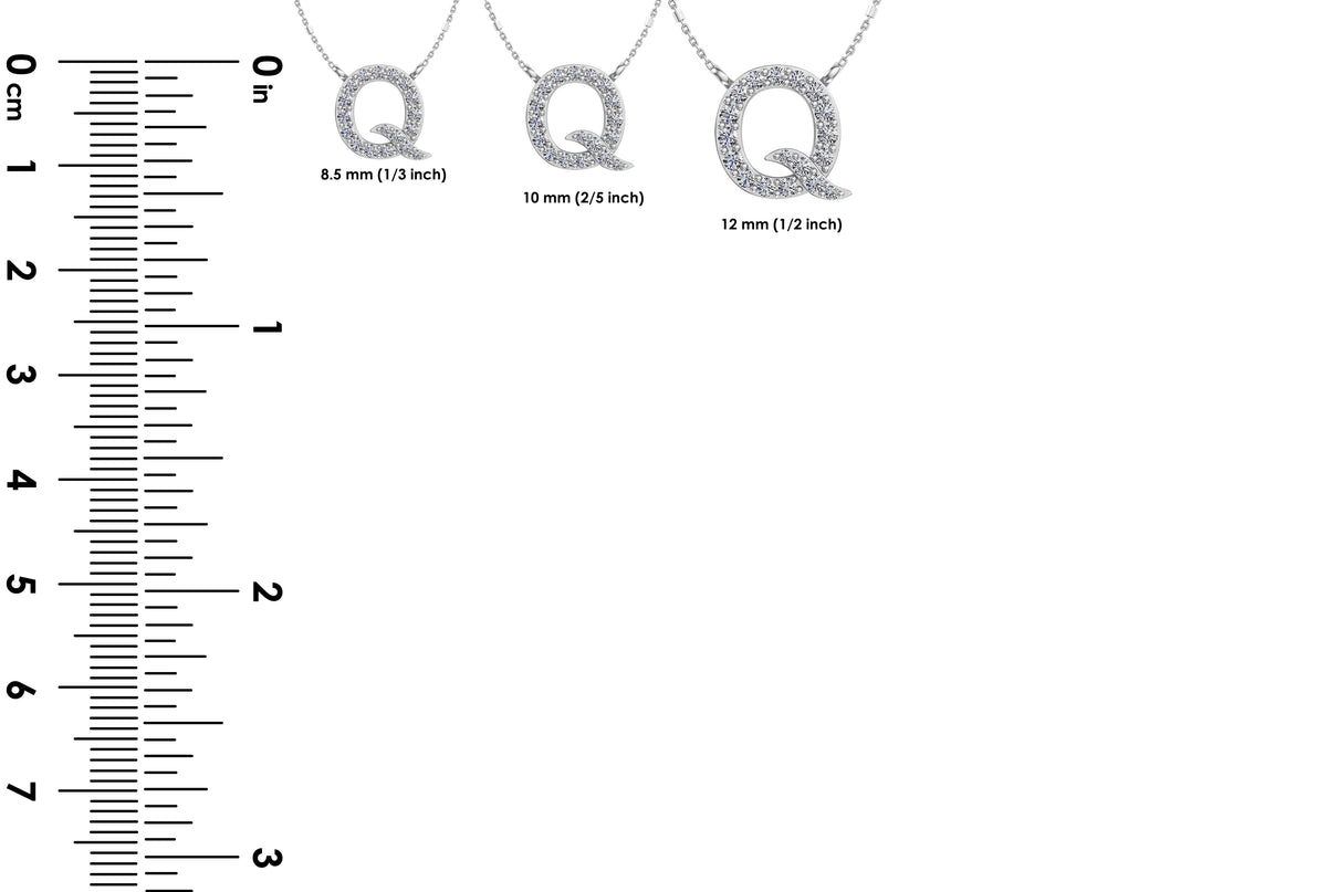 Initial Q Diamond Pendant 14K Gold DIP017