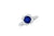 1.86 CT Sapphire Diamond Ring 0.93 CT TW 14K White Gold SPR001 - NorthandSouthJewelry