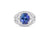 3.03 CT Oval Tanzanite Diamond Ring 0.55 CT TW 14K White Gold TZR007 - NorthandSouthJewelry