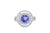 1.48 CT Tanzanite Diamond Ring 0.55 CT TW 14K White Gold TZR008 - NorthandSouthJewelry