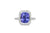 2.82 CT Emerald Cut Tanzanite Diamond Ring 0.38 CT TW 14K White Gold TZR014 - NorthandSouthJewelry