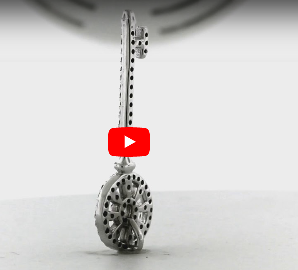 Diamond Key Pendant 0.38 CT TW 14K White Gold DPEN027 - NorthandSouthJewelry