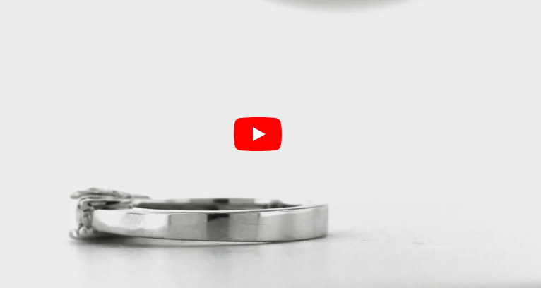 Three Stone Diamond Engagement Ring 0.60 ct tw 14K White Gold DENG055 - NorthandSouthJewelry