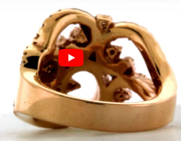 Clustered Diamond Ring 1.08 ct tw Round-cut 14K Rose Gold DIR016 - NorthandSouthJewelry