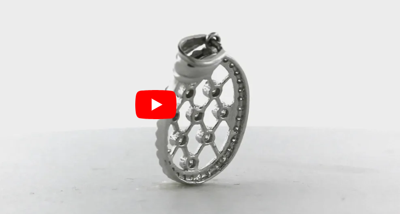 Racket Strings Diamond Pendant 0.70 CT TW 14K White Gold DPEN003 - NorthandSouthJewelry