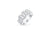 Gapped Milgrain Diamond Anniversary Band 0.48 ct tw Round-cut 14K White Gold BAN025 - NorthandSouthJewelry