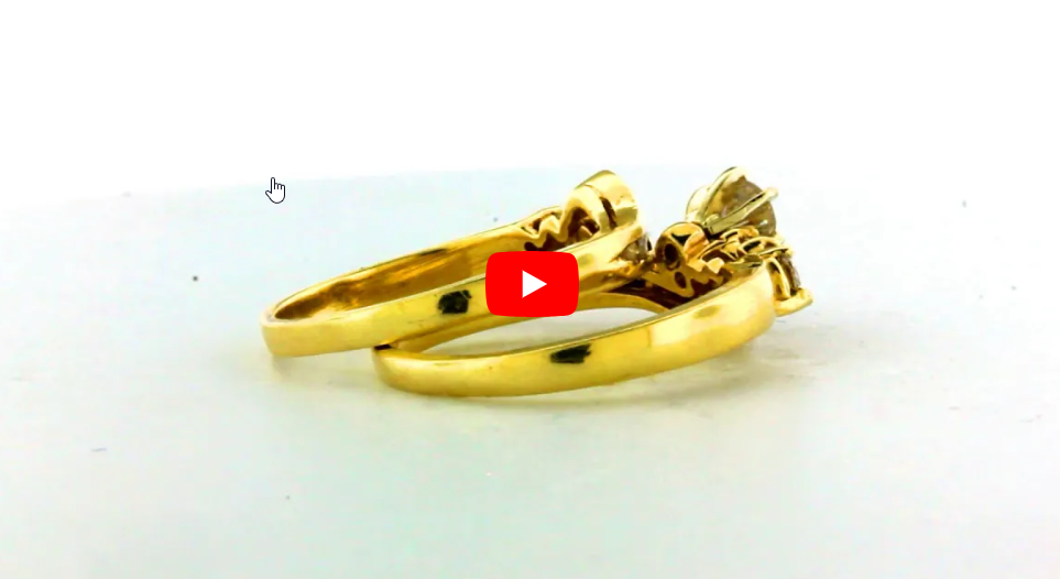 Diamond Engagement Ring Set 0.80 ct tw 14K Yellow Gold DENG029 - NorthandSouthJewelry