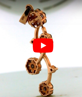 Floral Cluster Diamond Pendant 1.18 CT TW 14K Rose Gold DPEN036 - NorthandSouthJewelry