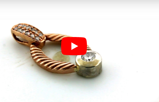 Diamond Pendant 0.33 CT TW 14K Rose Gold DPEN040 - NorthandSouthJewelry