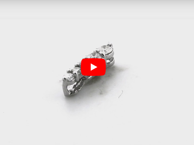 Vertical Bar Diamond Pendant 0.46 CT TW 14K White Gold DPEN031 - NorthandSouthJewelry