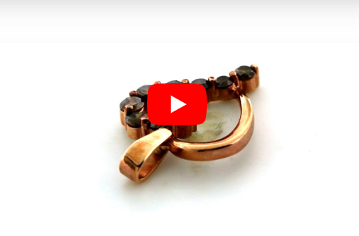 Chocolate Diamond Heart Pendant 0.31 CT TW 14K Rose Gold DPEN038 - NorthandSouthJewelry