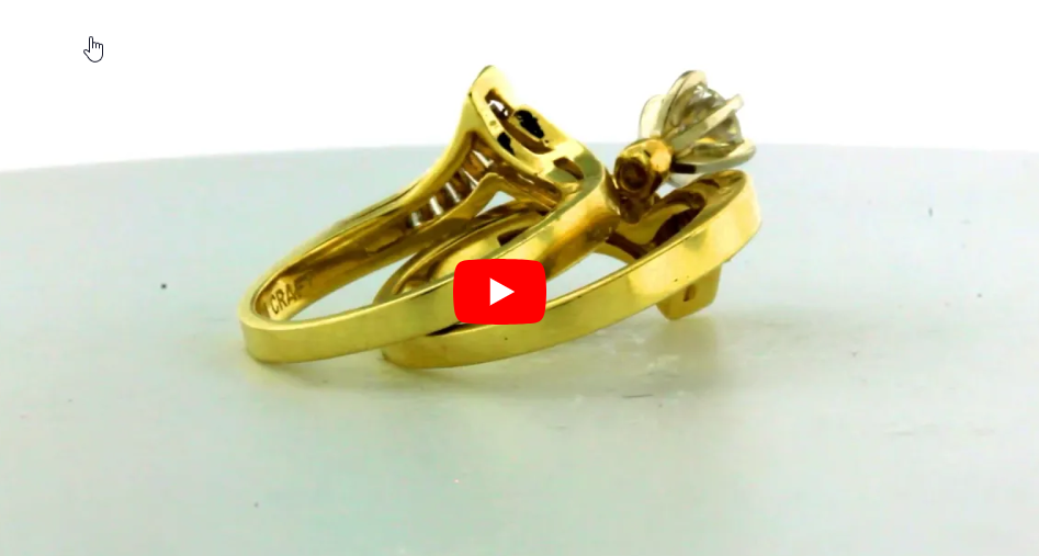 Diamond Engagement Ring Set 1.49 ct tw 14K Yellow Gold DENG030 - NorthandSouthJewelry