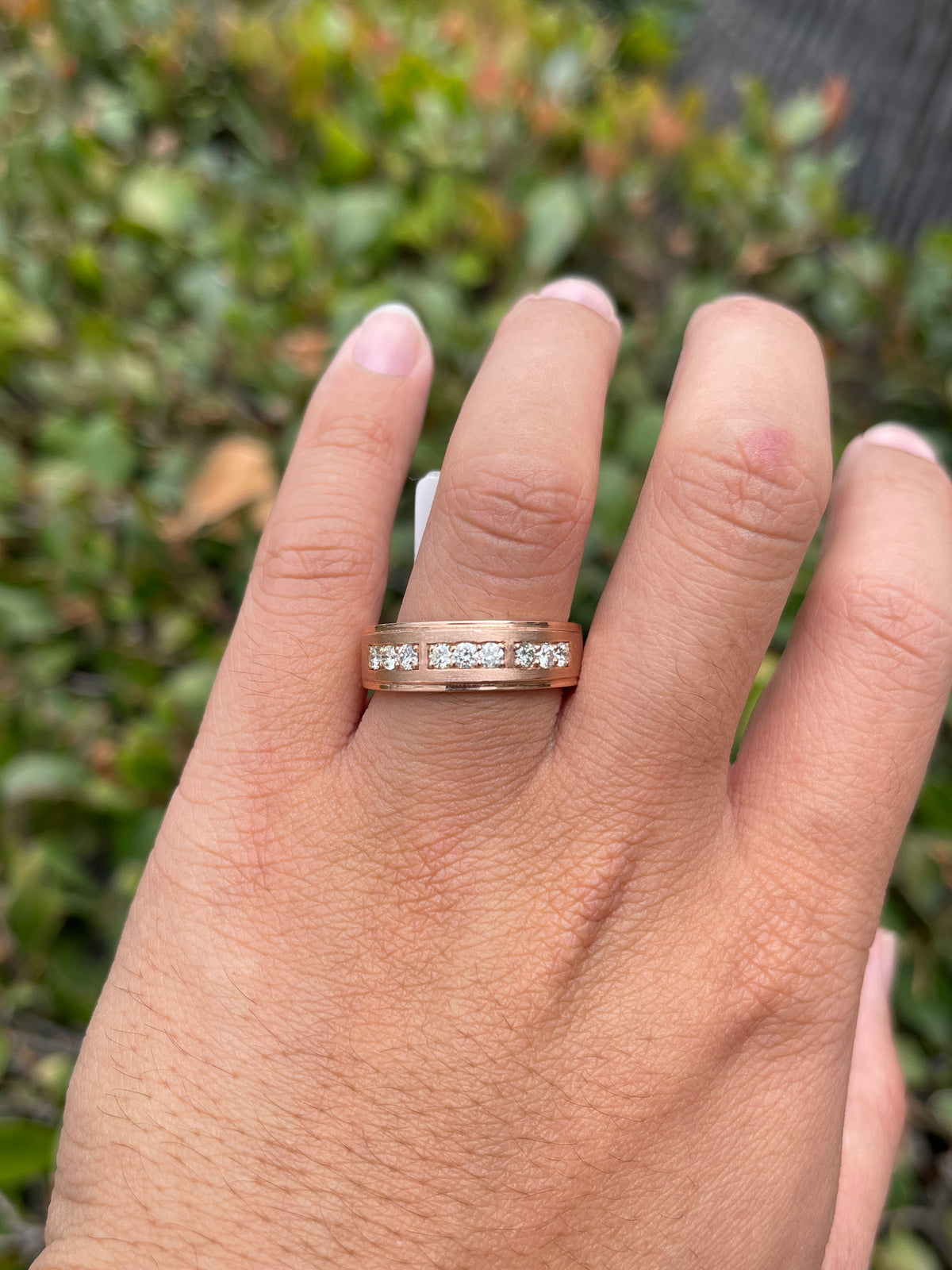 Men's 0.42ct tw Justin Triple Section Diamond Wedding Ring 14K Gold MR004