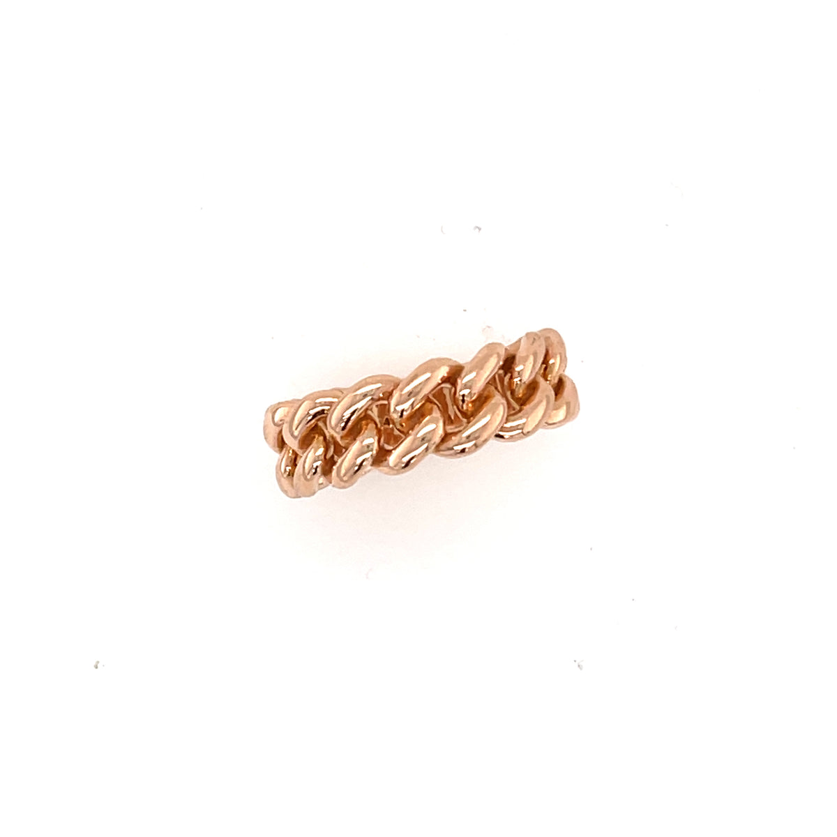 Men's Cuban Link Ring Solid 14K Gold MR005