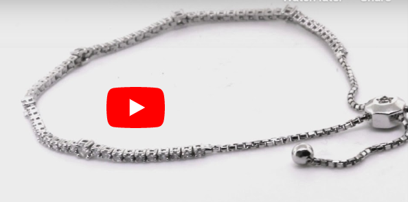 1.30 CT TW Bolo Adjustable Diamond Bracelet 14K White Gold DBR002 - NorthandSouthJewelry