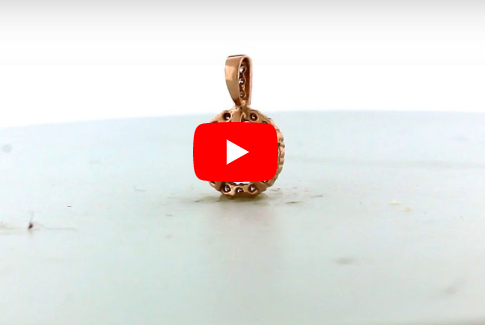 0.78 CT Round Cut Pink Sapphire Diamond Pendant 0.21 CT TW 14K Rose Gold PSPEN001 - NorthandSouthJewelry