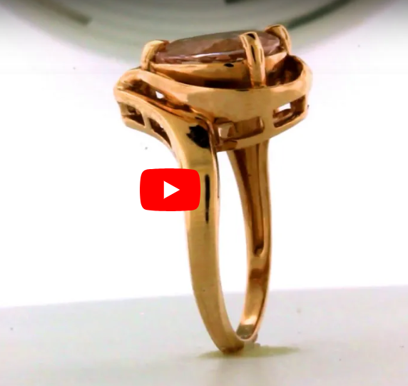 1.86 CT Pear Morganite Diamond Ring 0.03 CT TW Diamonds 14K Rose Gold MGR005 - NorthandSouthJewelry