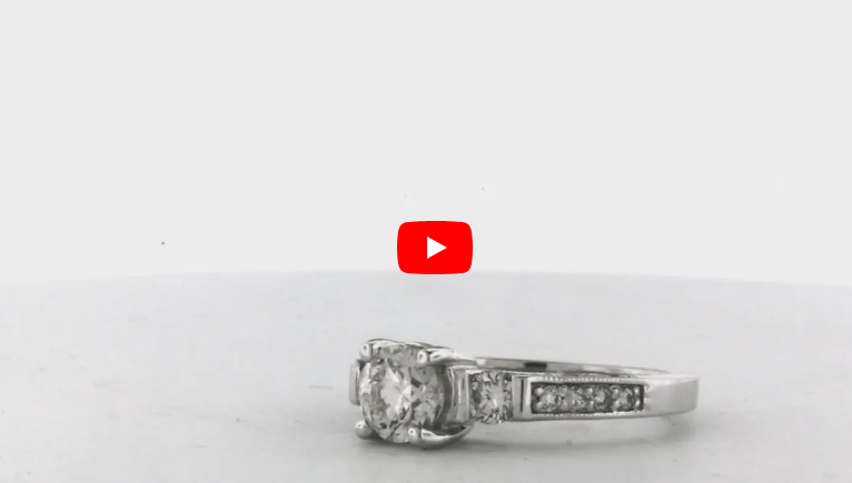 Diamond Engagement Ring 1.37 ct tw 14K White Gold DENG037 - NorthandSouthJewelry