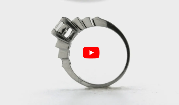 Bezel Princess Cut Diamond Engagement Ring 1.14 ct tw 950 Platinum DENG042 - NorthandSouthJewelry