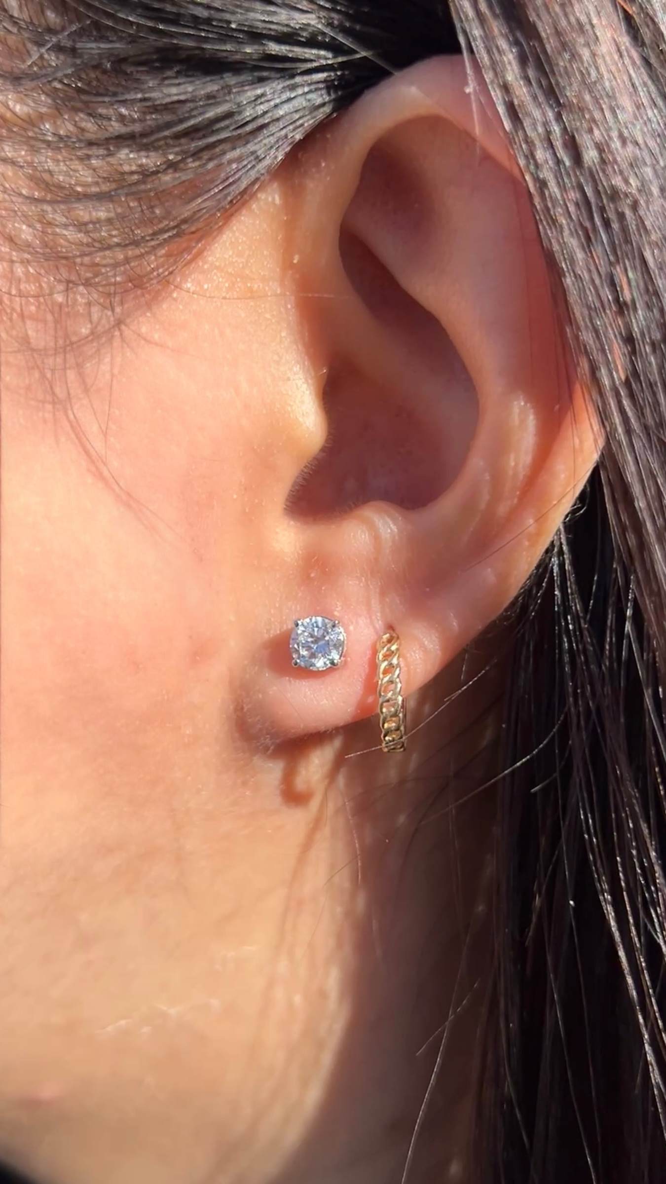 1.00CTW E/F VS Round Brilliant Lab Grown Diamond Earring Studs 14K Gol - North & South Jewelry 1.00CTW E/F VS Round Brilliant Lab Grown Diamond Earring Studs 14K Gol - North & South Jewelry