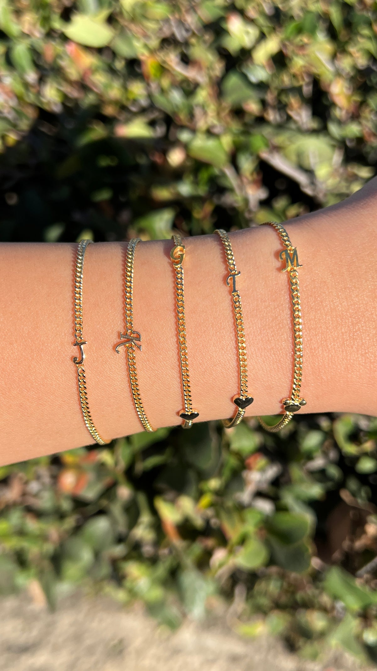 Custom Initial Mouse Charm Bracelet 14K Solid Gold DFB001