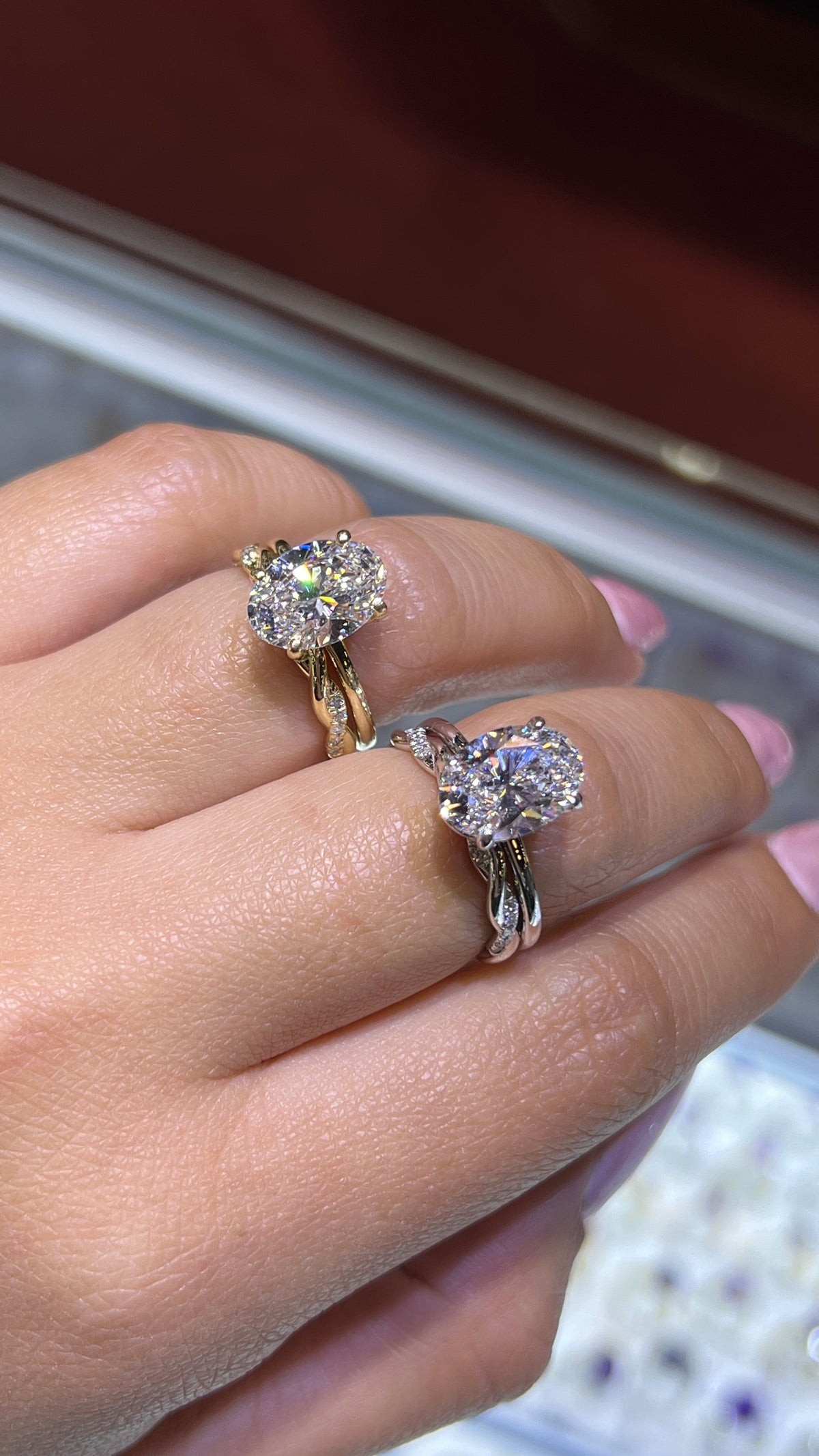 0.20ct Donna Half Diamond Twist Band 14K Gold BAN134