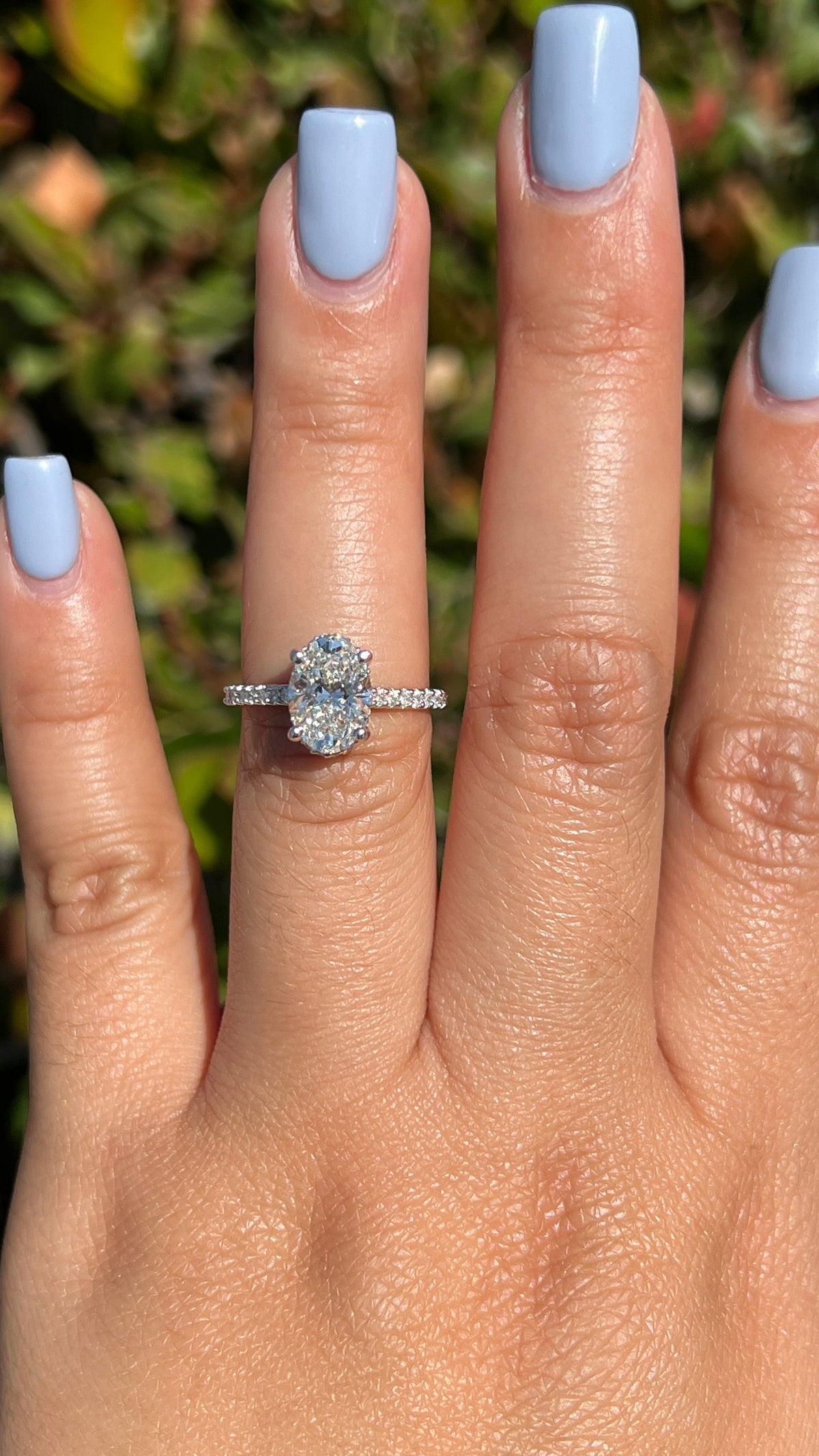 Jodi 1.93ct E-VS1 Oval Cut Lab Grown Diamond Engagement Ring 14K Gold