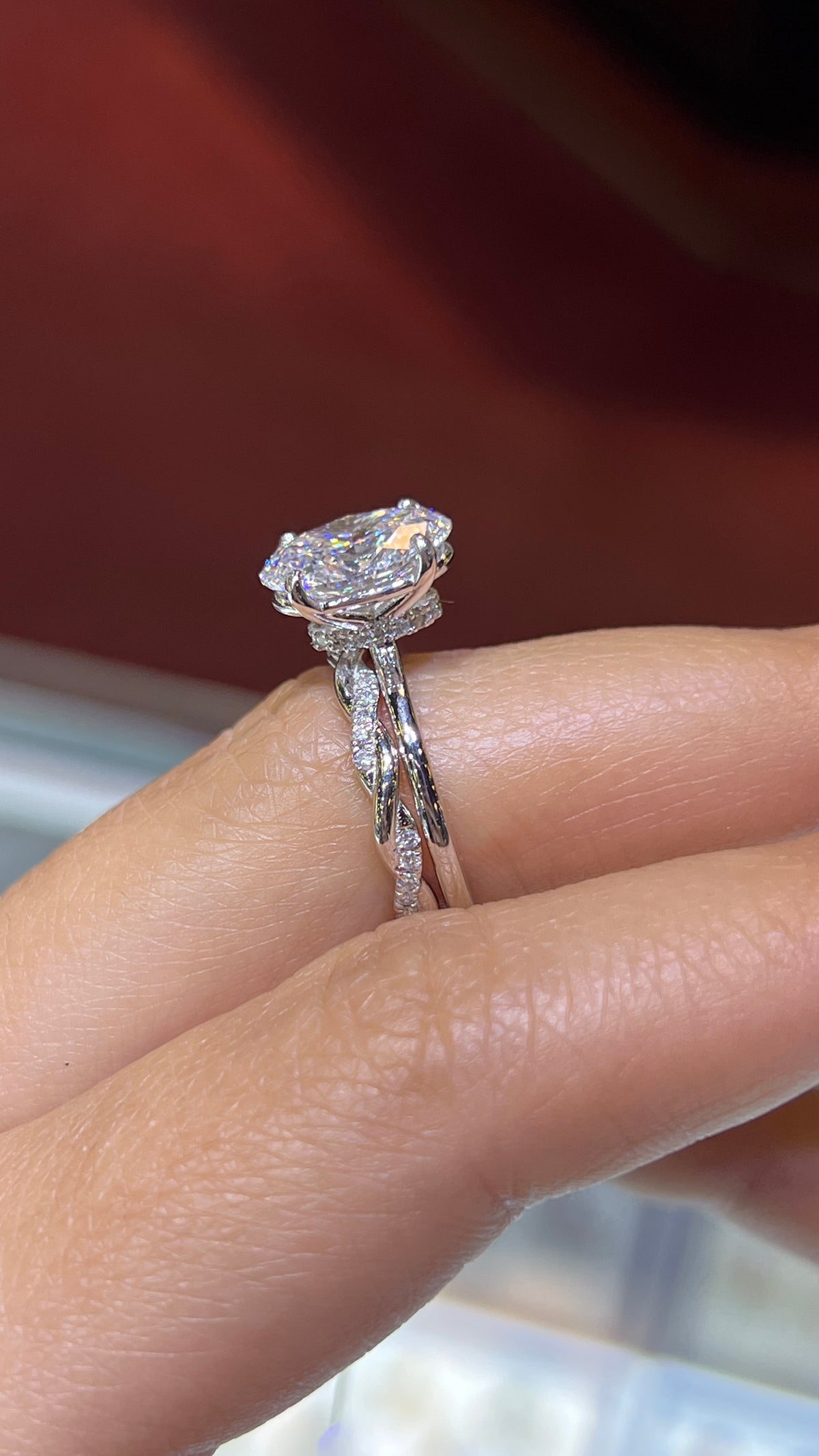 0.20ct Donna Half Diamond Twist Band 14K Gold BAN134