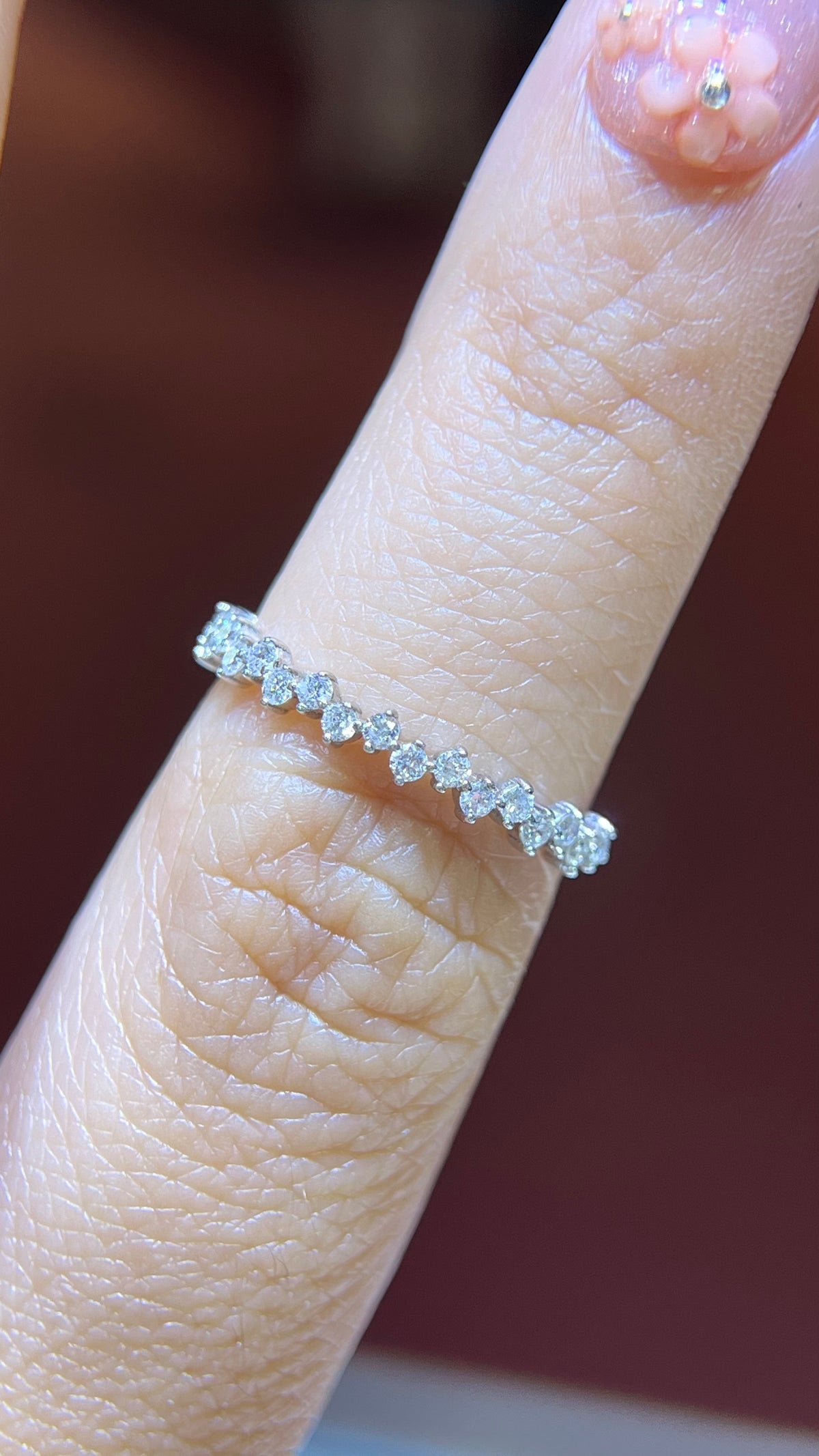 0.32ct Staggered Diamond Wedding Band 14K Gold BAN003