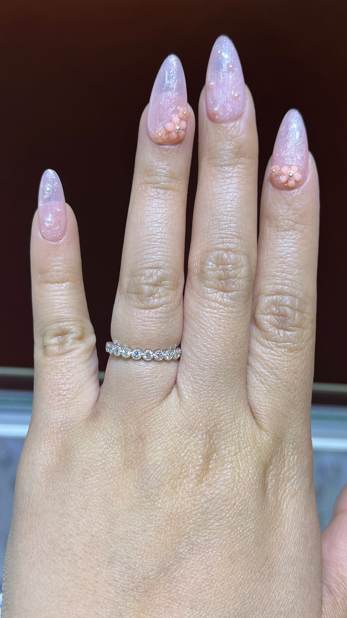 0.30ct Vintage Milgrain Beaded Diamond Wedding Band 14K Gold BAN007