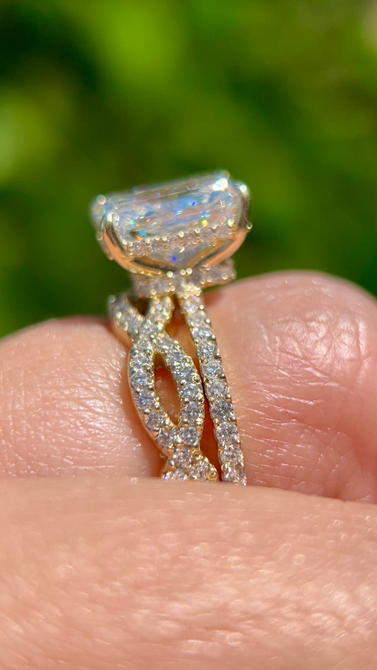 0.45ct Full Diamond Twist Wedding Band 14K Gold BAN008