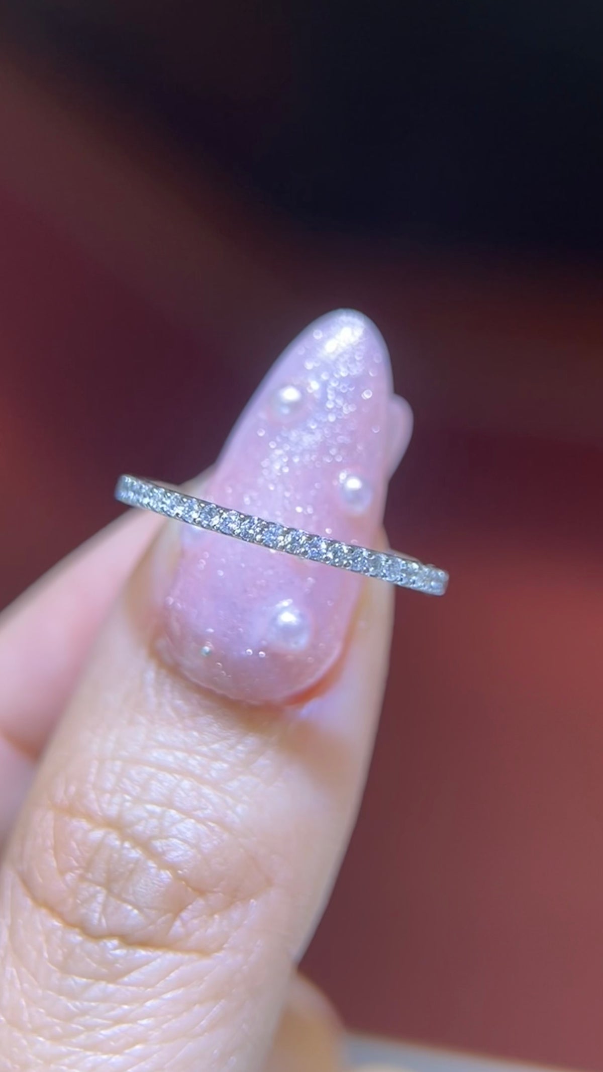 0.15ct 1.5mm Pave Diamond Wedding Band 14K Gold BAN015