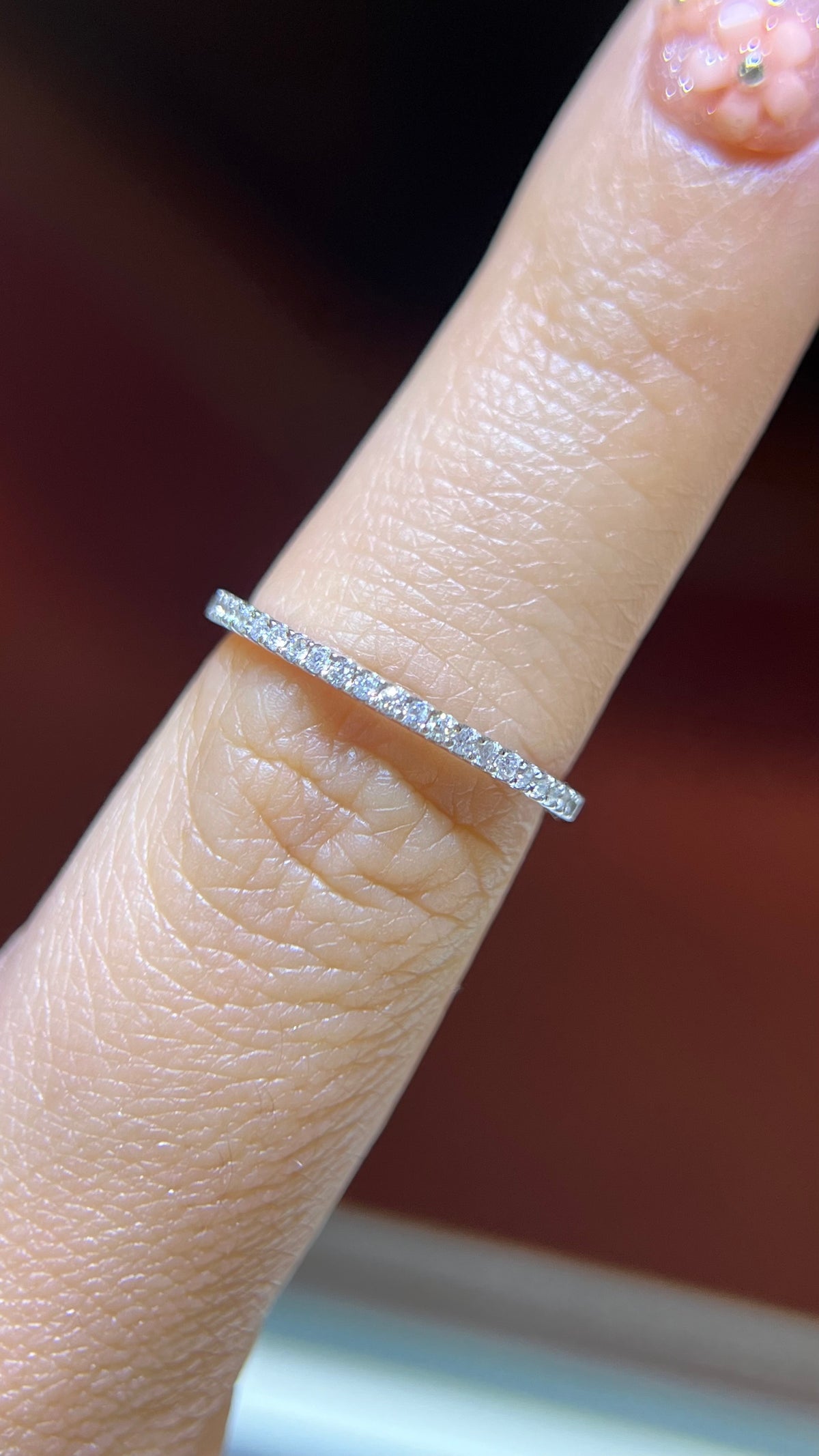 0.15ct 1.5mm Pave Diamond Wedding Band 14K Gold BAN015