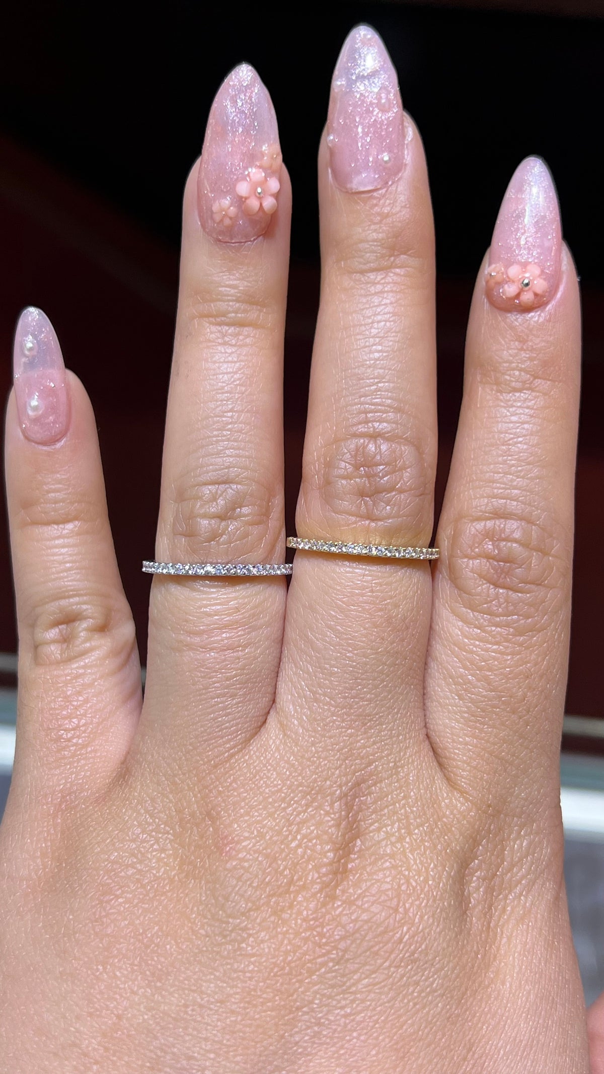 0.15ct 1.5mm Pave Diamond Wedding Band 14K Gold BAN015