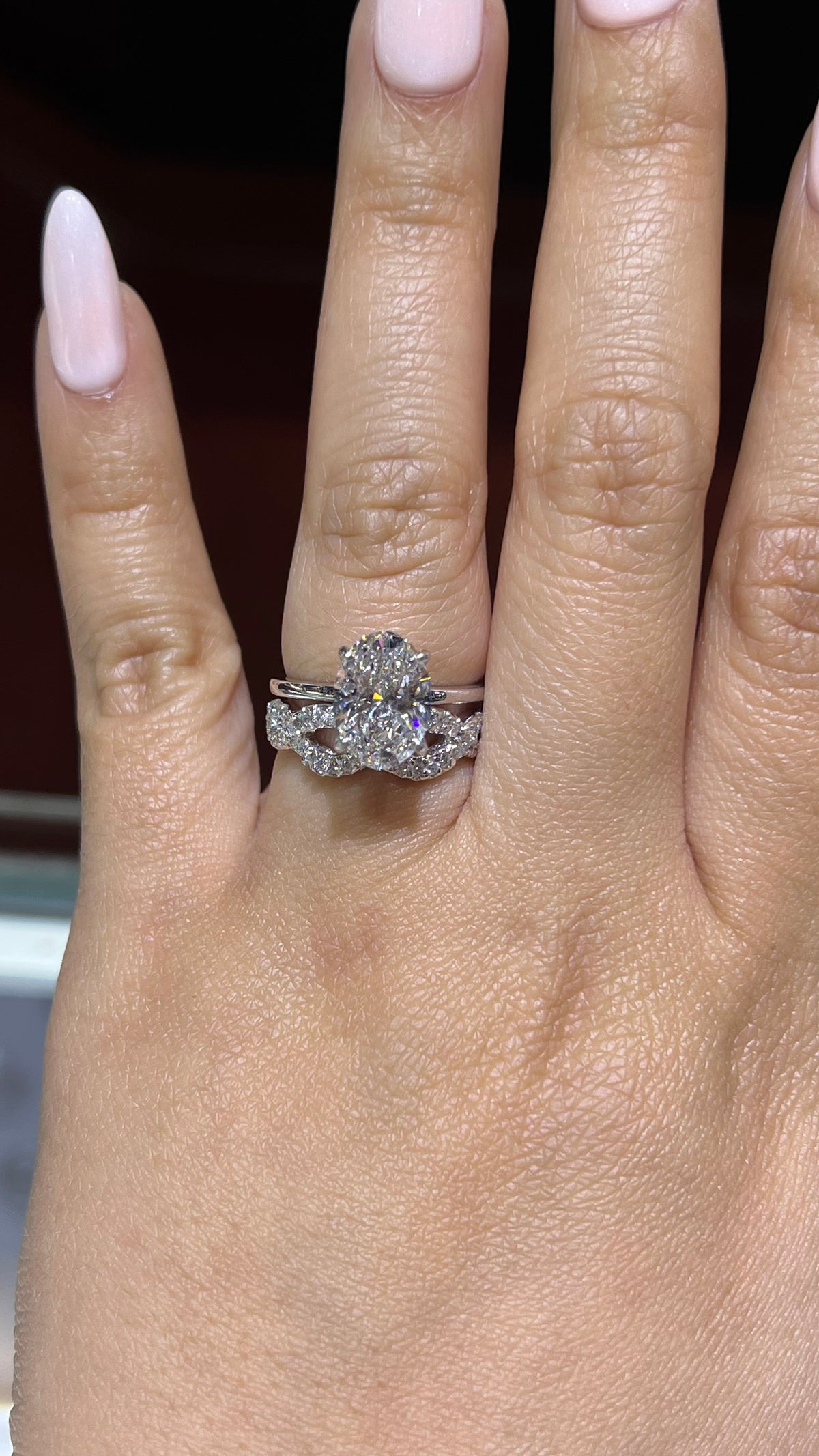 0.56ct Infinity Twist Diamond Wedding Band 14K Gold BAN045