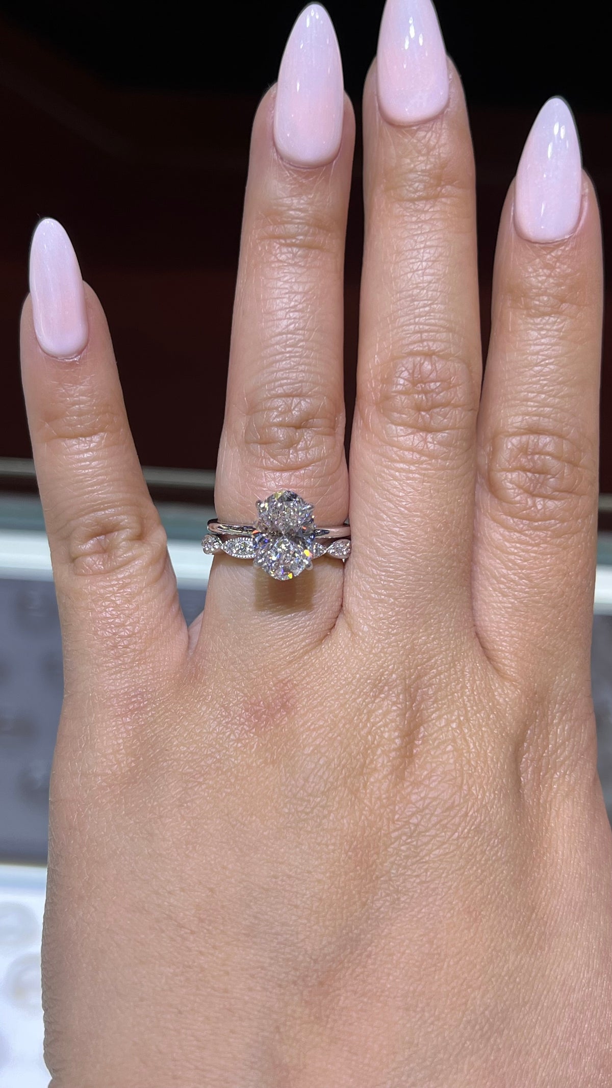 0.29ct Milgrain Beaded Diamond Wedding Band 14K Gold BAN046