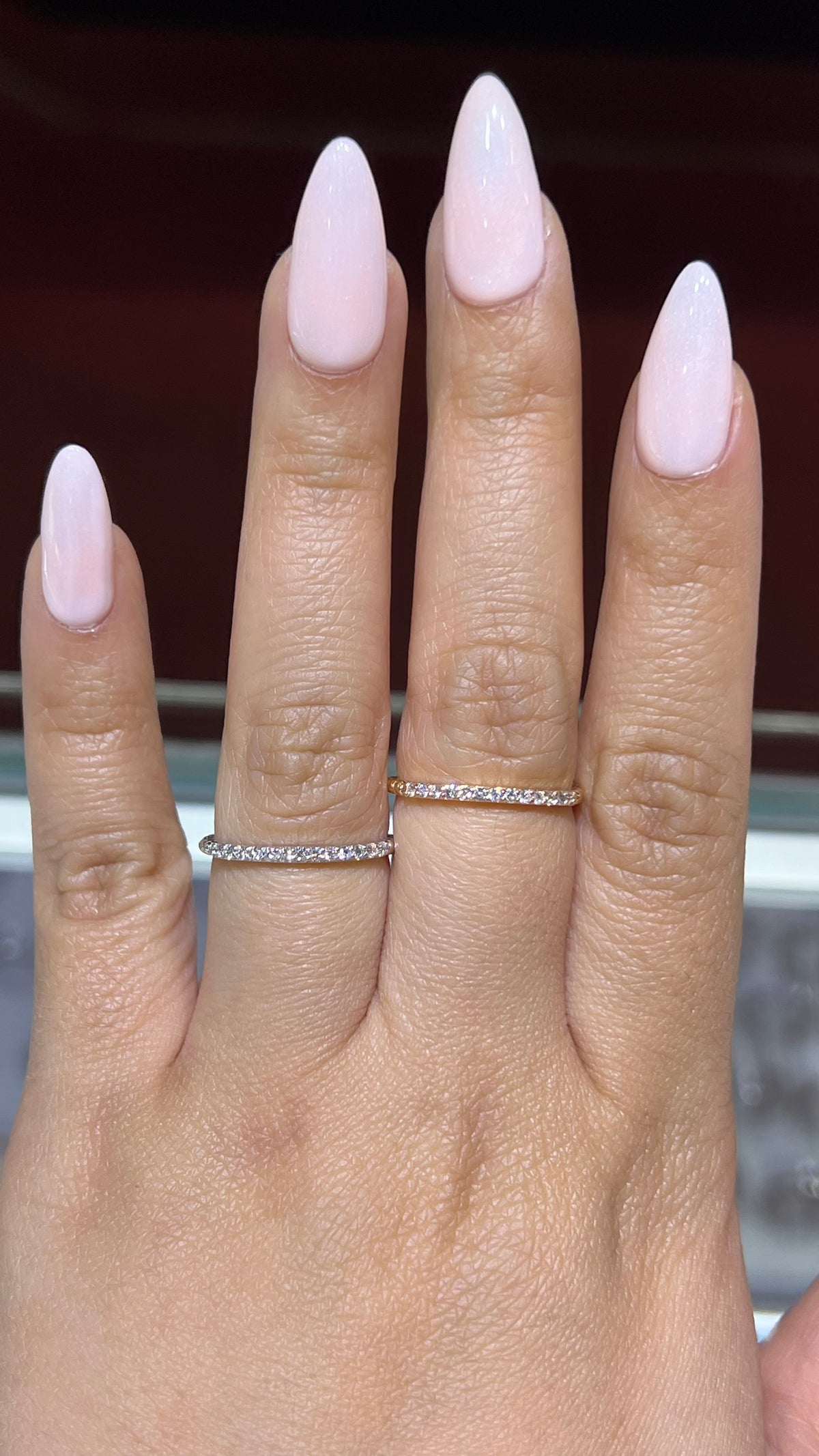 0.20ct Beaded Pave Diamond Wedding Band 14K Gold BAN054