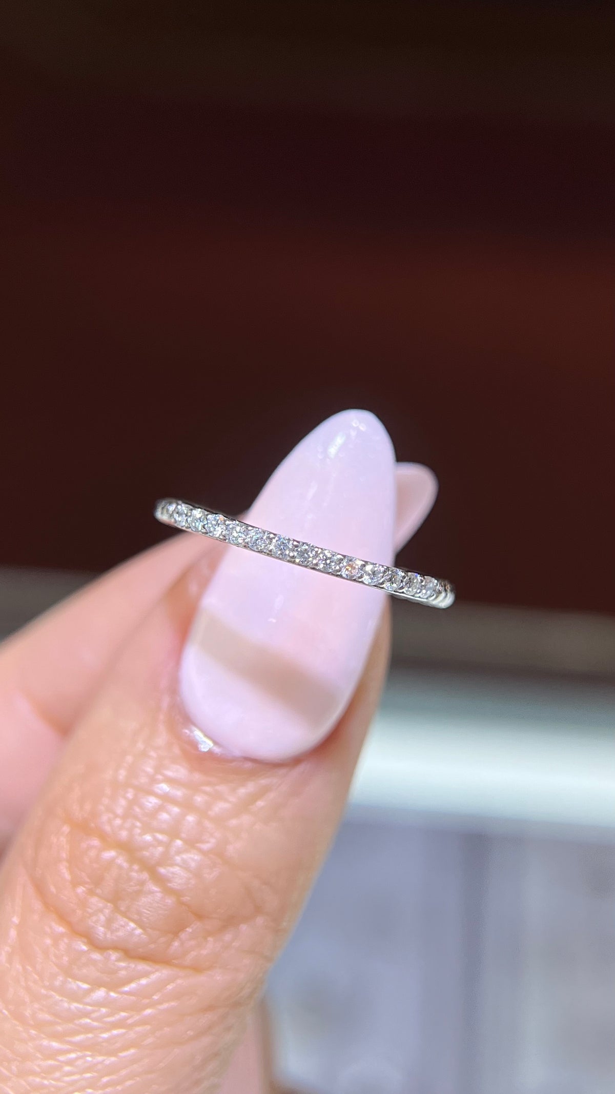 0.20ct Beaded Pave Diamond Wedding Band 14K Gold BAN054