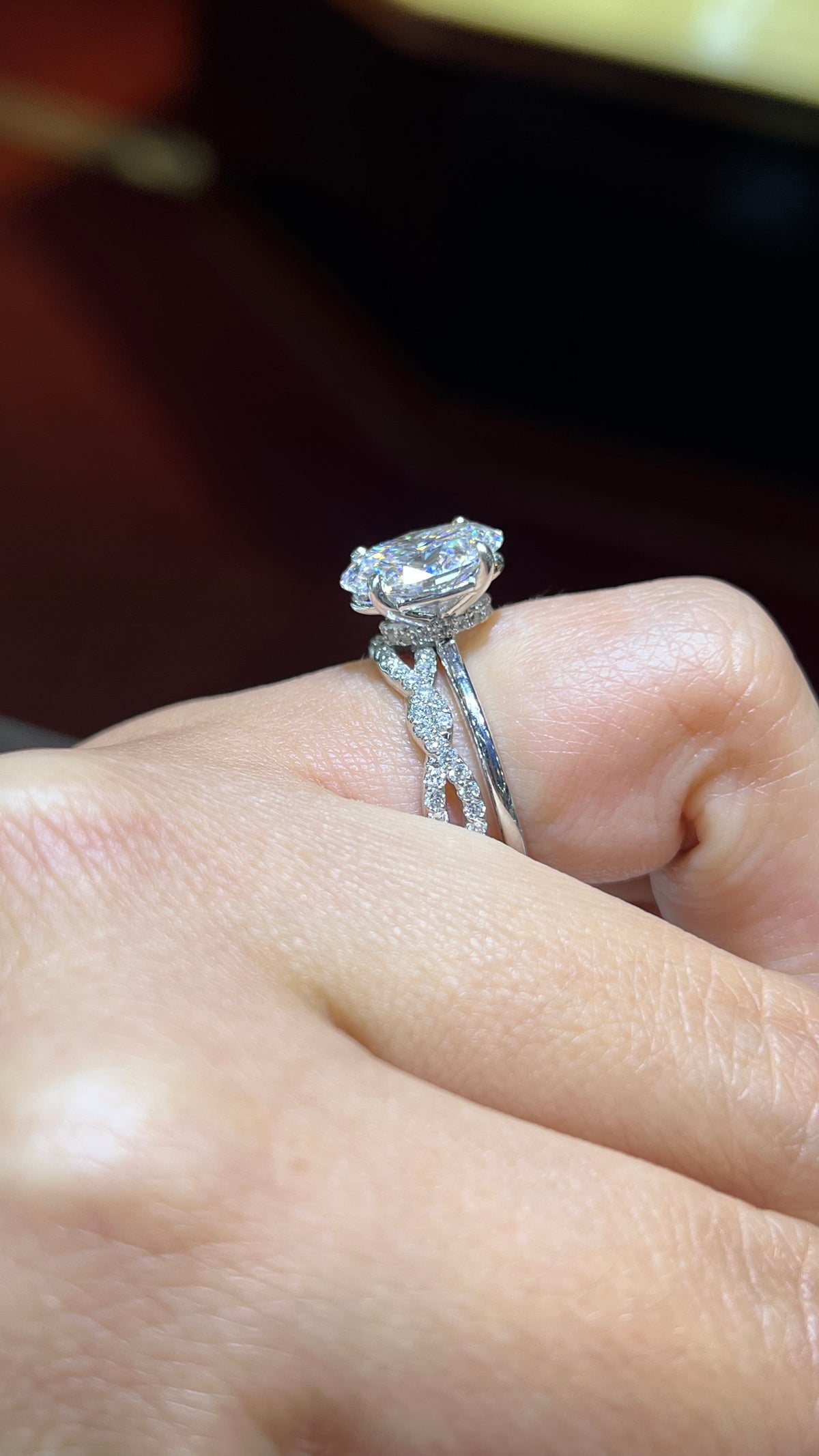 0.60ct Full Diamond Twist Wedding Band 14K Gold BAN074