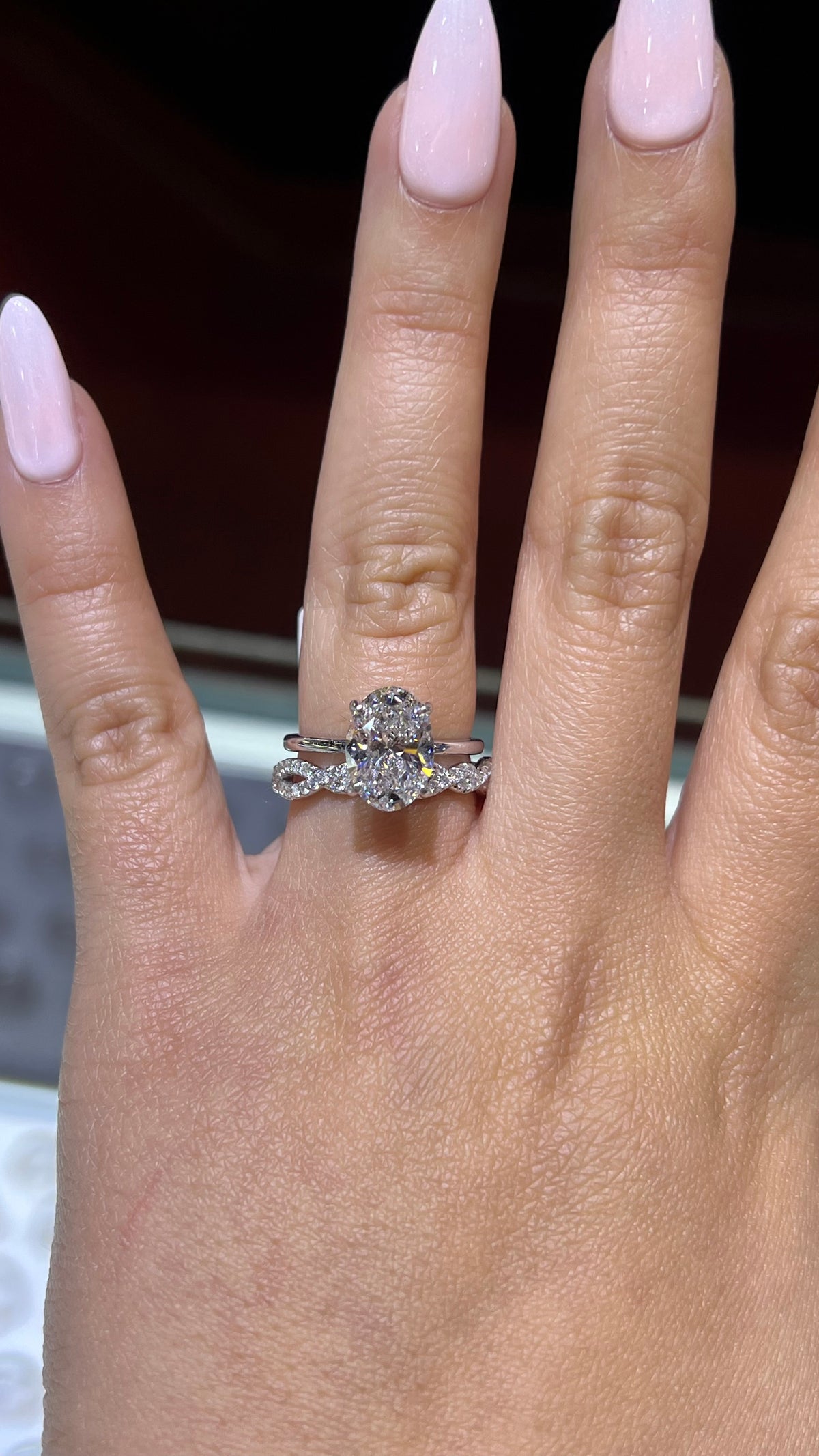 0.60ct Full Diamond Twist Wedding Band 14K Gold BAN074